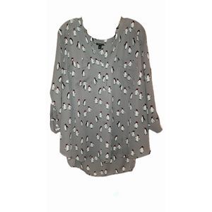 Torrid Harper plus size size 3 penguin long sleeve blouse